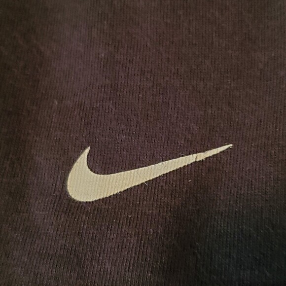 Women's Nike Just Do It Dri-Fit Short Sleeve T-Shirt V-Neck Black L Athletic Cut - Picture 6 of 9